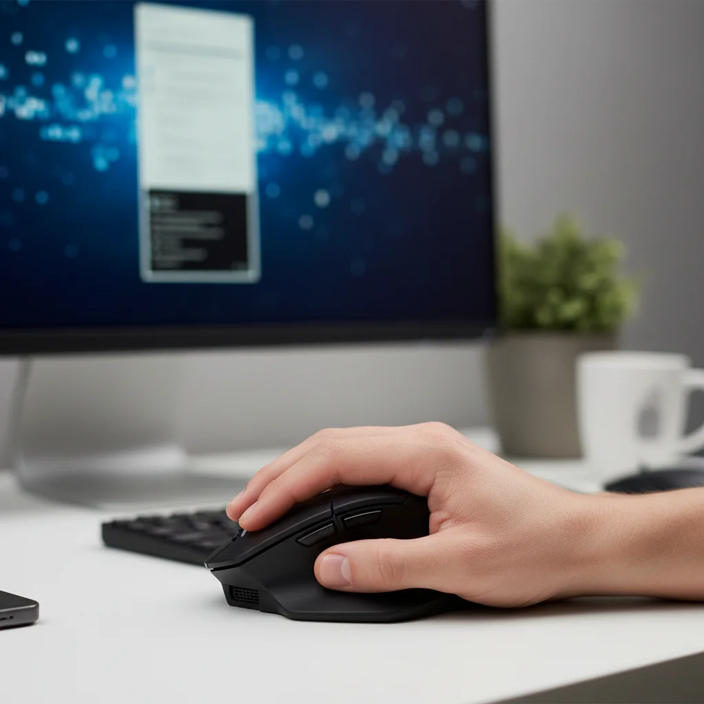 Ergonomic mouse designed for natural hand position and reduced strain
