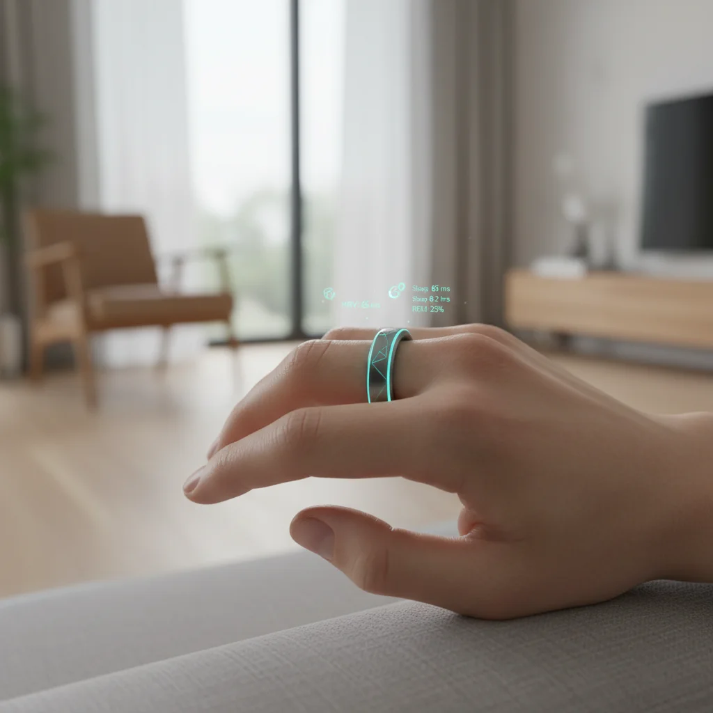 Smart ring tracking health metrics for personal wellness