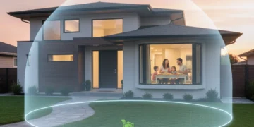 Suburban home protected by DIY pest prevention methods