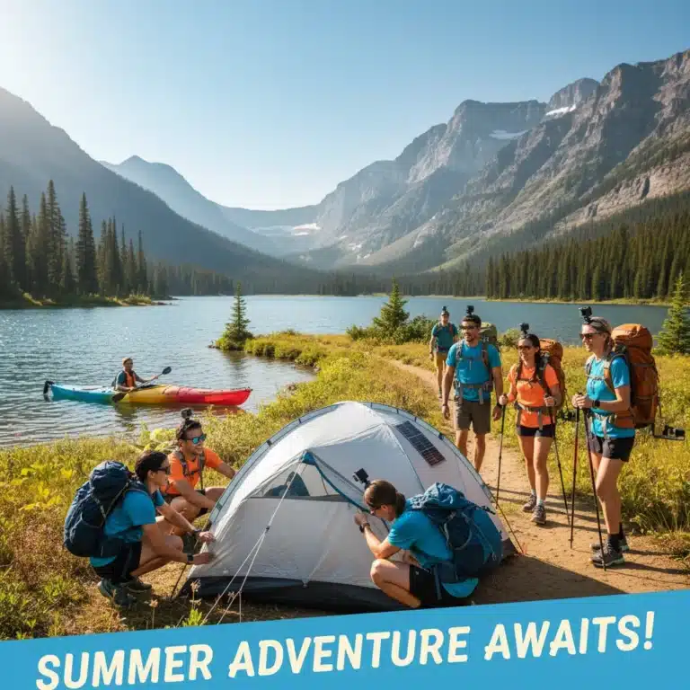 Diverse group enjoying summer outdoor activities with best-selling gear