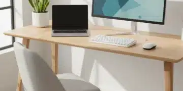 Modern home office setup with affordable productivity accessories
