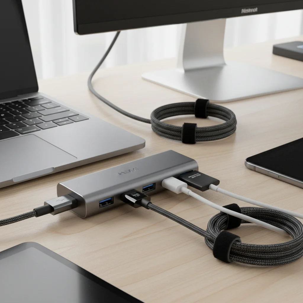 Multi-port USB-C hub for enhanced home office connectivity