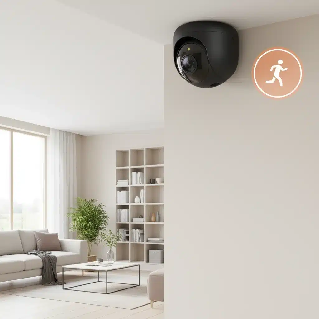 Compact smart security camera providing home monitoring and alerts